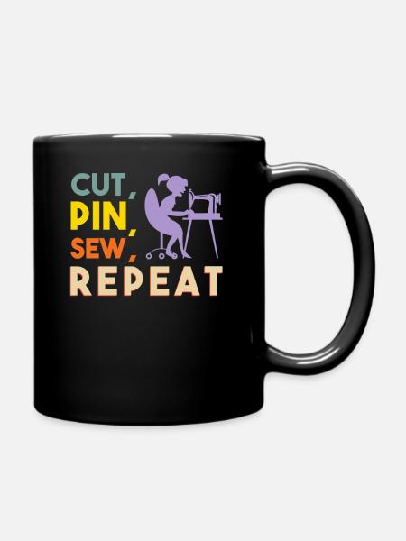 Nähen Näherin Nähmaschine Handarbeit Nähen - Tasse einfarbig - Schwarz