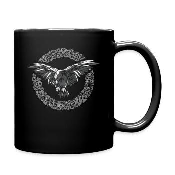 Odins Rabe Germane Wikinger - Tasse einfarbig - Schwarz - Rechts
