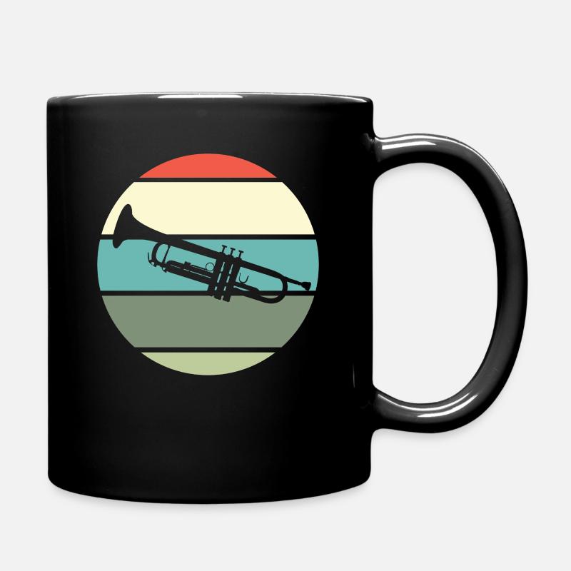 Trompette Trompette Orchestre d’harmonie Rétro Cadeau - Mug uni - noir