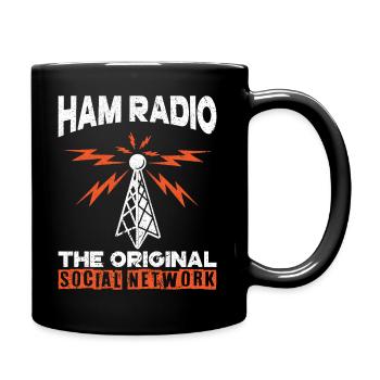 Funk Amateur Funker Funken Radio Hobby Geschenk - Tasse einfarbig - Schwarz - Rechts