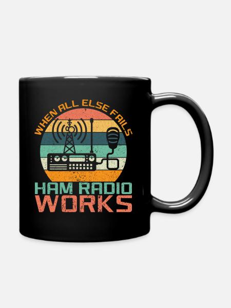 Funk Amateur Funker Funken Radio Hobby Geschenk - Tasse einfarbig - Schwarz