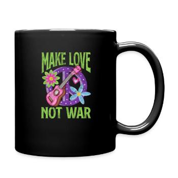 Hippie - Tasse einfarbig - Schwarz - Rechts