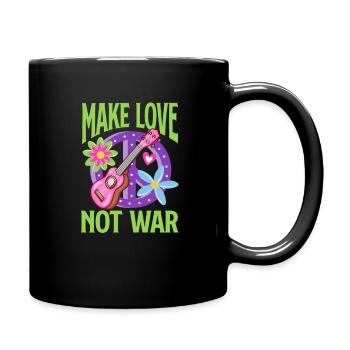 Hippie Peace 60s 70s Flower Power Gift - Full Colour Mug - black - Right