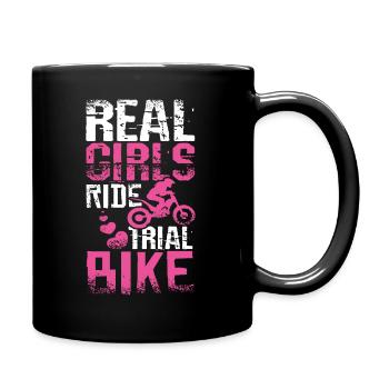 Girls ride Trial bike - Tasse einfarbig - Schwarz - Rechts