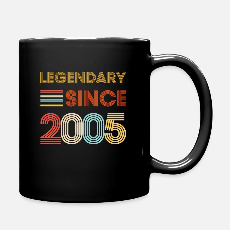 Vintage Legendary since 2005 Geburtstag - Tasse einfarbig - Schwarz