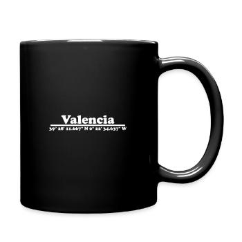 Coordonnées de Valence - Mug uni - noir - Droite