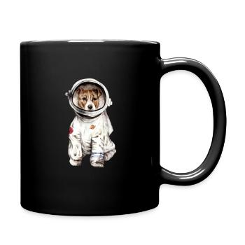Chien en combinaison spatiale Spatiale Spatiale - Mug uni - noir - Droite