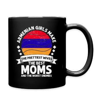 Armenian Mom Mama Armenian American - Full Colour Mug - black - Right