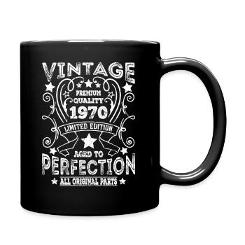 51th Birthday 1970 Vintage 51 Years Awesome - Tasse einfarbig - Schwarz - Rechts