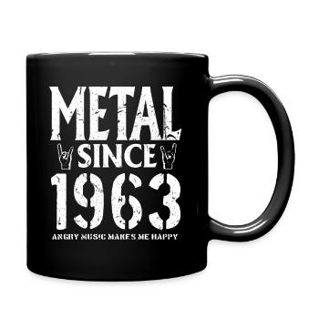 Metal Geschenk Geburstag Jahrgang 1963 - Tasse einfarbig - Schwarz - Rechts