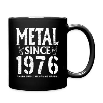 Metal Geschenk Geburstag Jahrgang 1976 - Tasse einfarbig - Schwarz - Rechts