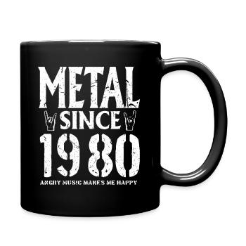 Metal Geschenk Geburstag Millésime 1980 - Mug uni - noir - Droite
