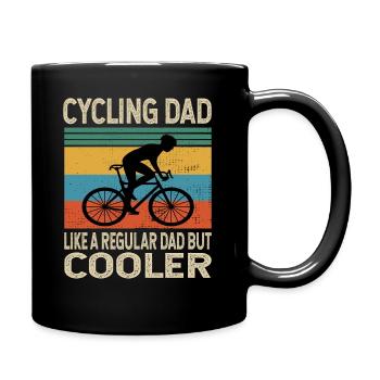 Fahrrad Cycling Dad Papa Geschenk Vintage - Tasse einfarbig - Schwarz - Rechts