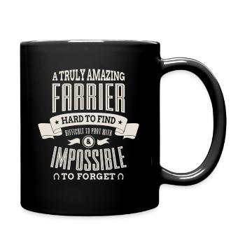 Lustiger Farrier Forger Farrier - Tasse einfarbig - Schwarz - Rechts