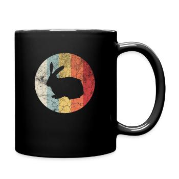 Vintage Rabbit Rabbit Retro Rodent Gift - Full Colour Mug - black - Right
