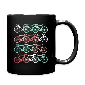 Fahrrad Mountainbike Radsport Retro Vintage coole - Tasse einfarbig - Schwarz - Rechts