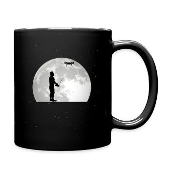 Drone Lune Pilote de drones Quadrocopter - Mug uni - noir - Droite