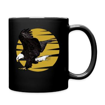 Eagle Print Bird Motif Imprint Bird Motif - Full Colour Mug - black - Right