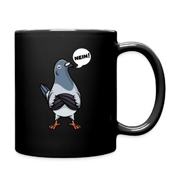 Taube Taubenzucht Taubenzüchter - Tasse einfarbig - Schwarz - Rechts