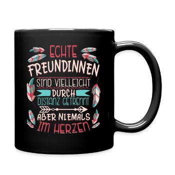 Beste Freundin - Tasse einfarbig - Schwarz - Rechts