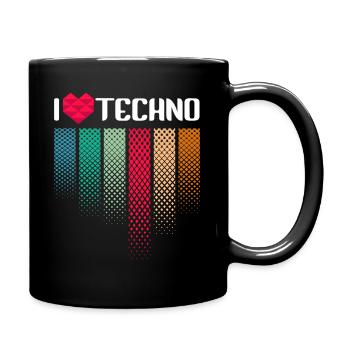 I Love Techno Musique Raver - Mug uni - noir - Droite
