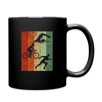 Triathlon - Tasse einfarbig - Schwarz - Rechts