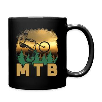 Vintage Retro Mountain Bike MTB Downhill Biking - Mug uni - noir - Droite