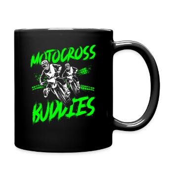 Dirt Bike Motorcross MX Rider - Tasse einfarbig - Schwarz - Rechts