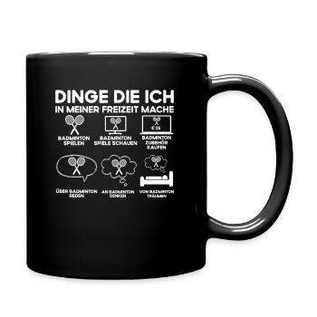 Raquette de badminton Raquette de plume ball - Mug uni - noir - Droite