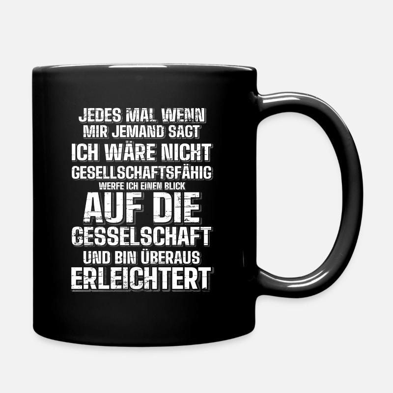 Lustiger Spruch - Tasse einfarbig - Schwarz