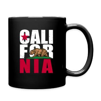 California State Flag Bear - Full Colour Mug - black - Right