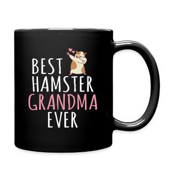 Best Hamster Grandma Ever - Tasse einfarbig - Schwarz - Rechts