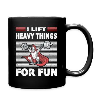 Strongman heavy things sport fitness bodybuilding - Mug uni - noir - Droite