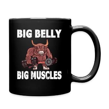 Strongman big muscles sport fitness bodybuilding - Mug uni - noir - Droite
