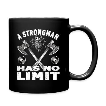 Strongman no limit gym sport fitness bodybuilding - Mug uni - noir - Droite