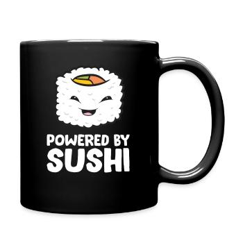 Powered by Sushi Liebe Sushi - Tasse einfarbig - Schwarz - Rechts