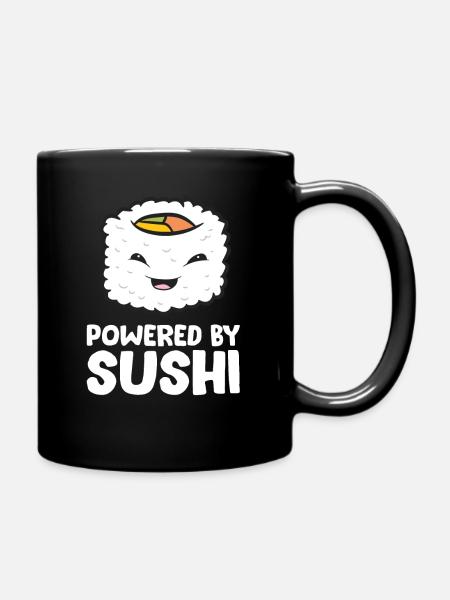 Powered by Sushi Liebe Sushi - Tasse einfarbig - Schwarz