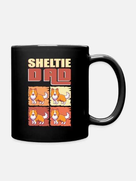 Cadeau de maître Sheltie Dad Shetland Sheepdog - Mug uni - noir