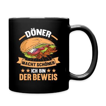 Döner Kebab - Tasse einfarbig - Schwarz - Rechts