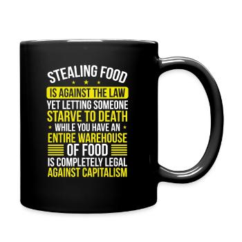 Stop Capitalism World Hunger Corrupt Socialism - Full Colour Mug - black - Right