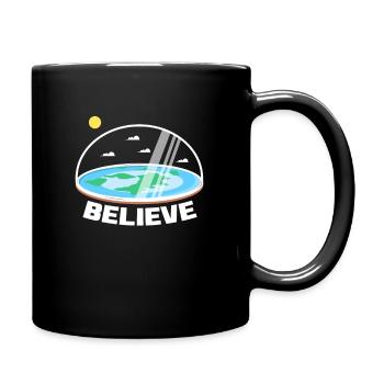 Flat Earth Flat Earth Conspiracy Gift - Full Colour Mug - black - Right