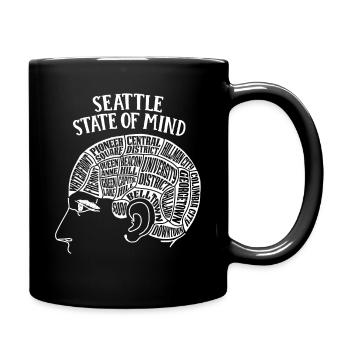 Seattle Washington State of Mind - Tasse einfarbig - Schwarz - Rechts