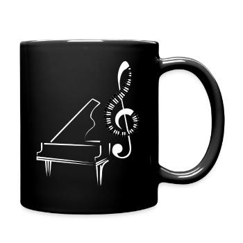Musical Notes Music Musicians Sheet Music Keys Sheet Music Notes - Full Colour Mug - black - Right