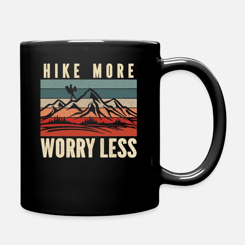 Hiker Hiking Rétro Vintage Hike - Mug uni - noir