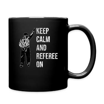 Keep Calm And Referee On Ice Hockey Referee - Mug uni - noir - Droite