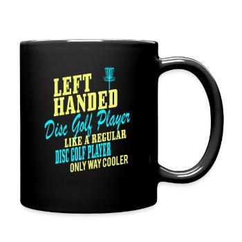 Discgolf Lustig Retro Linkshänder - Tasse einfarbig - Schwarz - Rechts