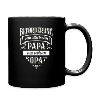 stolzer Opa - Beförderung Enkel lustiges Nachwuchs - Tasse einfarbig - Schwarz - Rechts