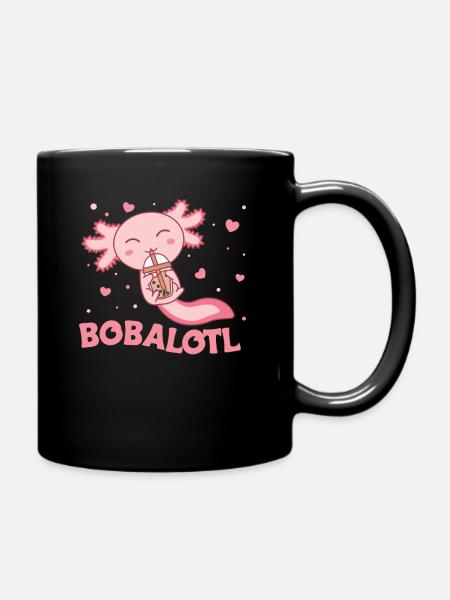Bobalotl Axolotl Liebhaber süße Tiere Bubble Tea - Tasse einfarbig - Schwarz