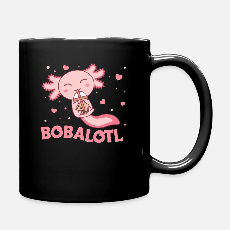 Bobalotl Axolotl Liebhaber süße Tiere Bubble Tea - Tasse einfarbig - Schwarz