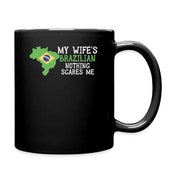 Ehefrau Brasilien Verheiratet Brasilianerin - Tasse einfarbig - Schwarz - Rechts
